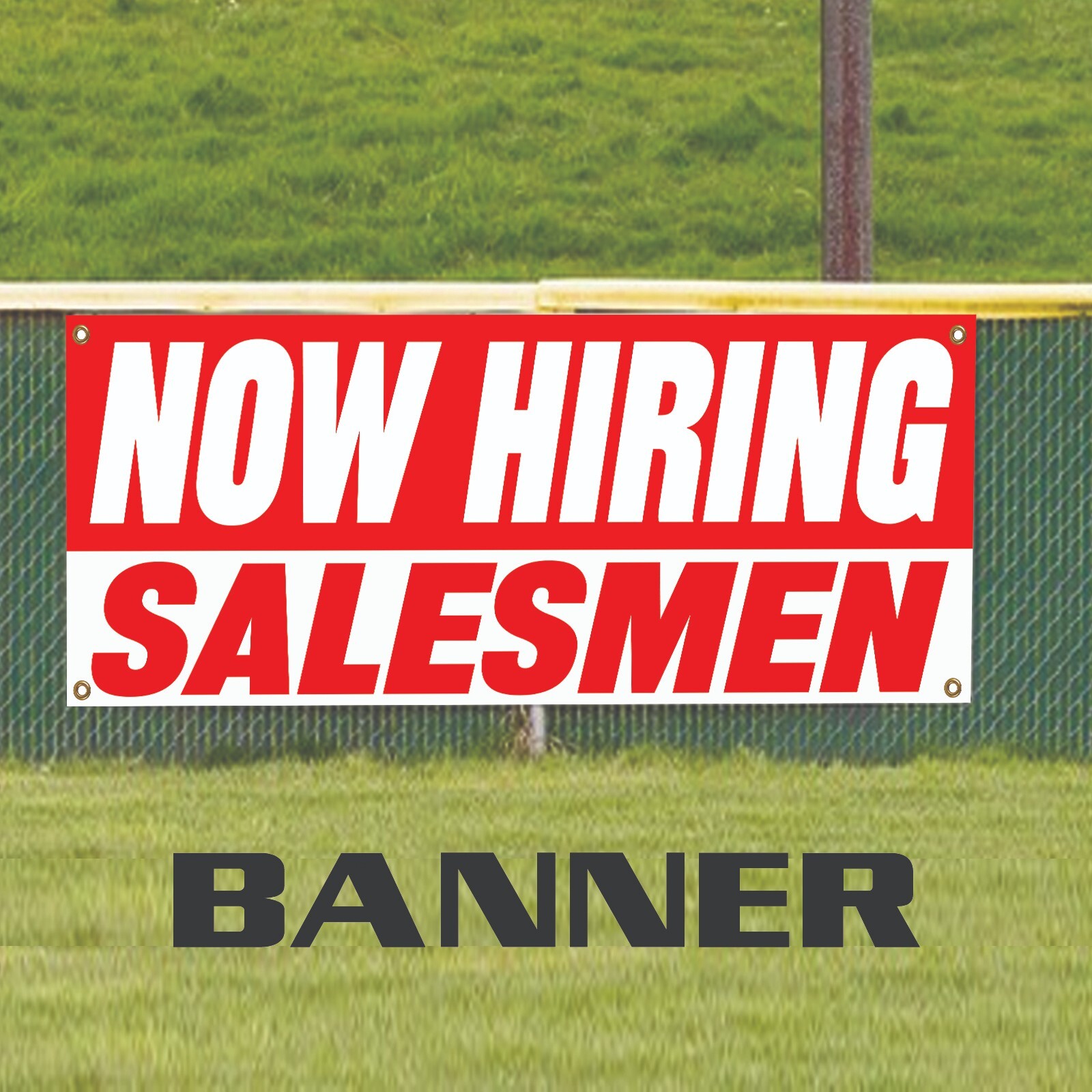 Now Hiring Salesmen Work Employment Job Advertising Vinyl Banner Sign