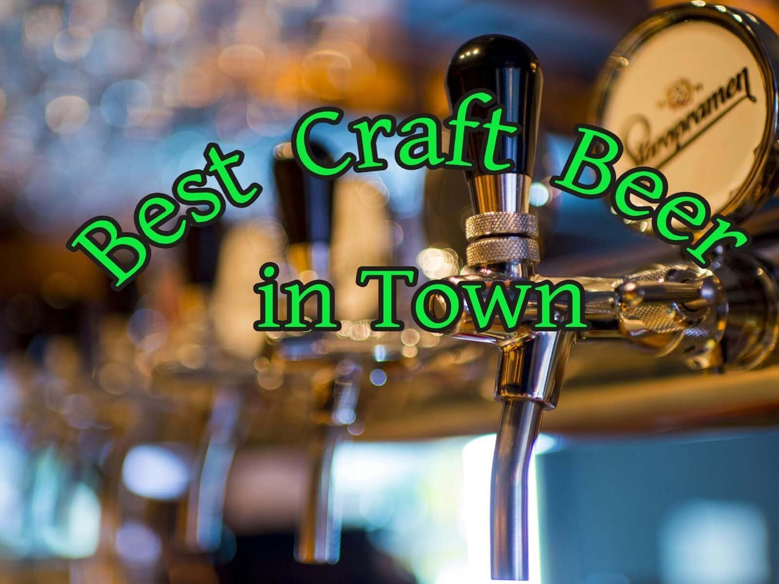 Best Craft Beer in Town | Sidewalk Yard Sign with Metal Stakes | 24″w x 18″h