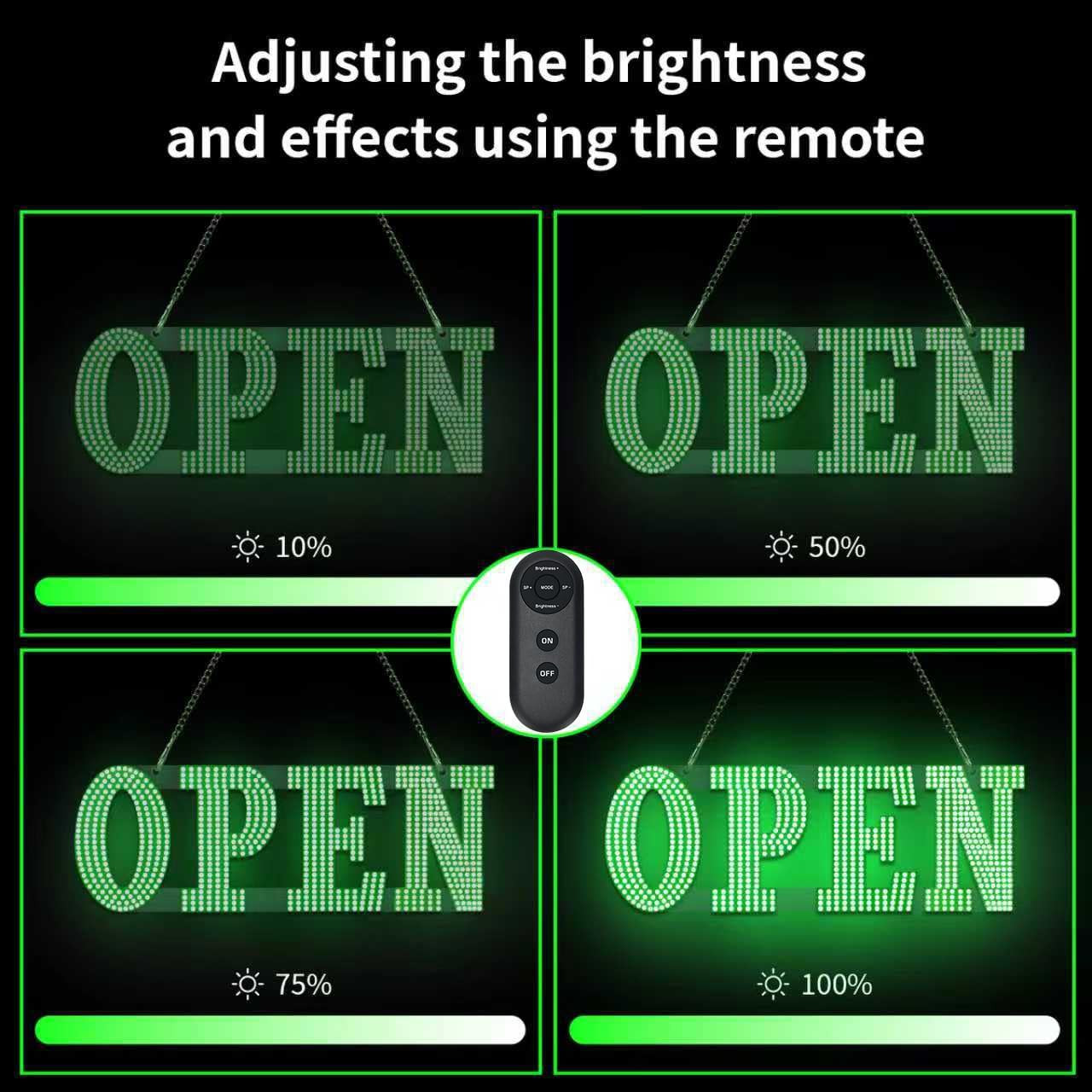 30″X10″ Large LED Open Sign for Business – Unique Design Super Bright Open Signs