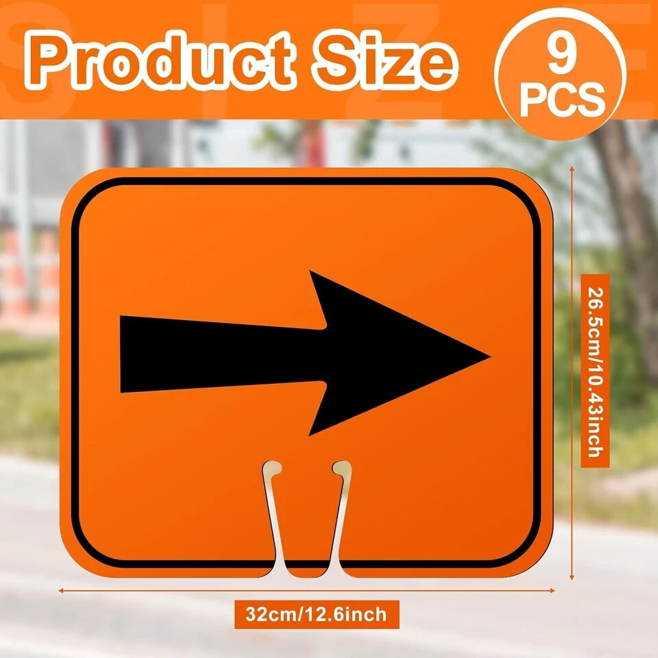 Traffic Arrow Orange Detour Signs Road Cone Top Directional Left Right Arrows Si
