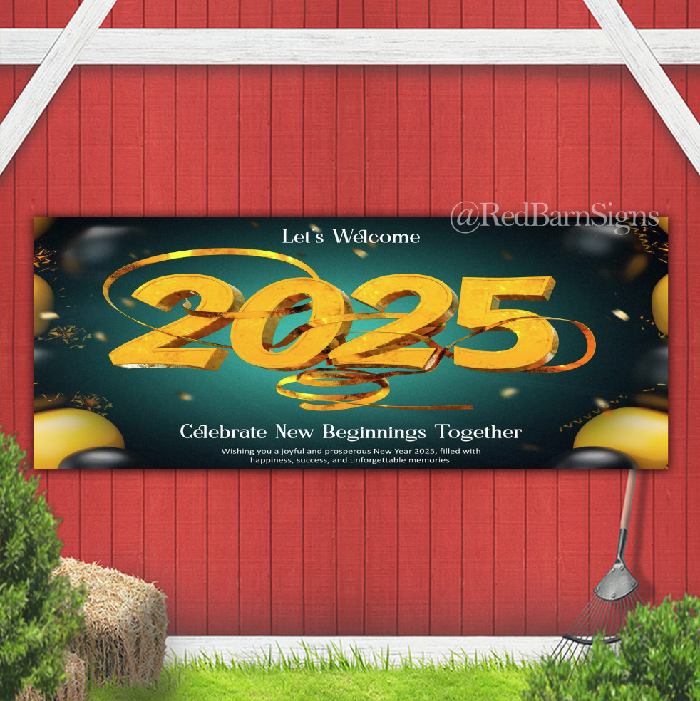 2025 Celebrate New Beginnings Together indoor outdoor banner sign
