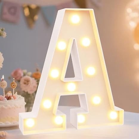 Pooqla LED Marquee Letter Lights – Alphabet Signs for Parties & Weddings