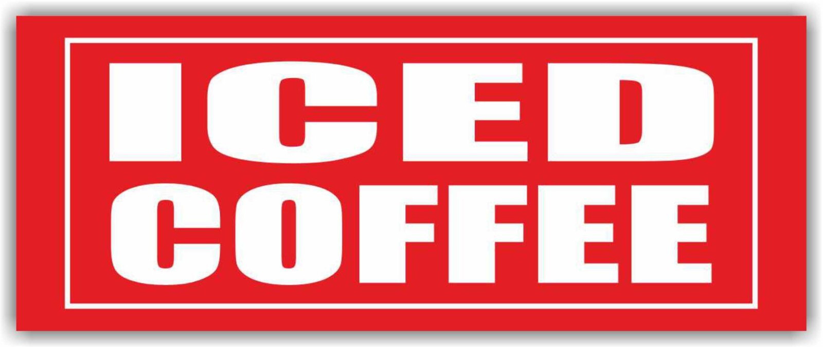 ICED COFFEE Advertising Banner Vinyl Mesh Sign juice tea sweet drink ice bar