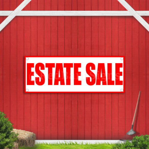 Estate Sale Indoor Outdoor Vinyl Banner Design