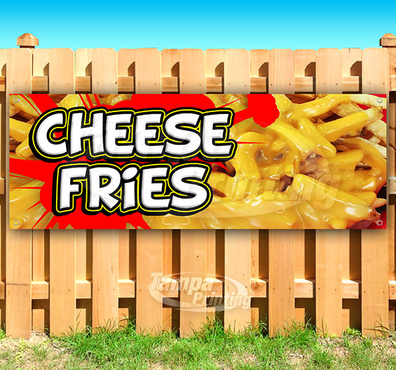 CHEESE FRIES Advertising Vinyl Banner Flag Sign CARNIVAL FOOD FAIR