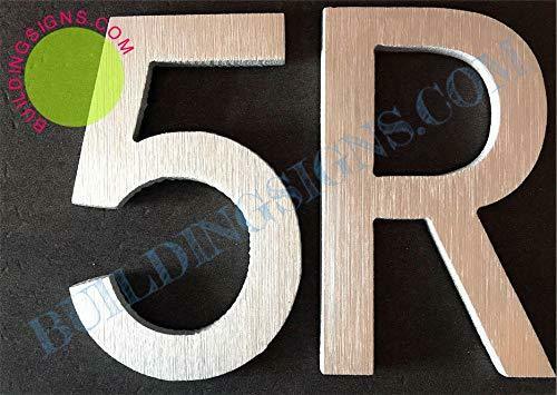 Apartment Number 5R Sign (Brush Silver,, Rust Free, 2.75 inch)….–REF24-1027