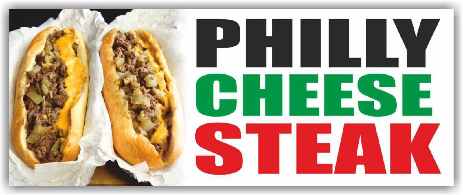 PHILLY CHEESE STEAK Advertising Banner Vinyl Mesh Sign sandwich sub bar buffet