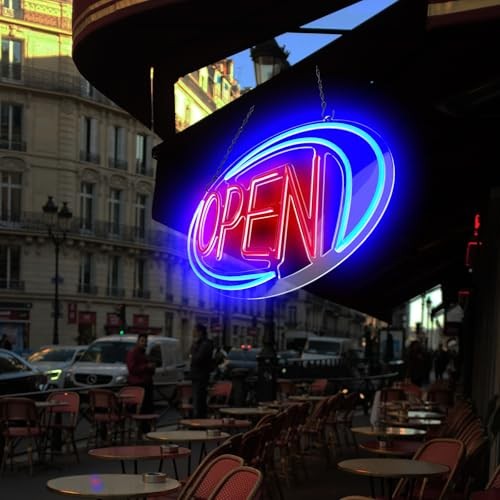 Open Signs for Business,Neon Open Sign Led,32″x 16″,Remote Control Open/Closed