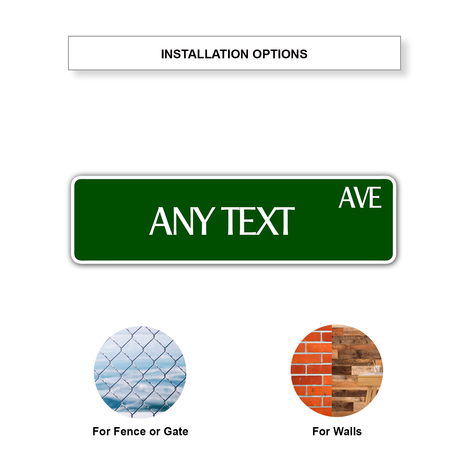 Custom Street Sign Your Text Avenue Personalized Text Aluminum Metal Plate Sign