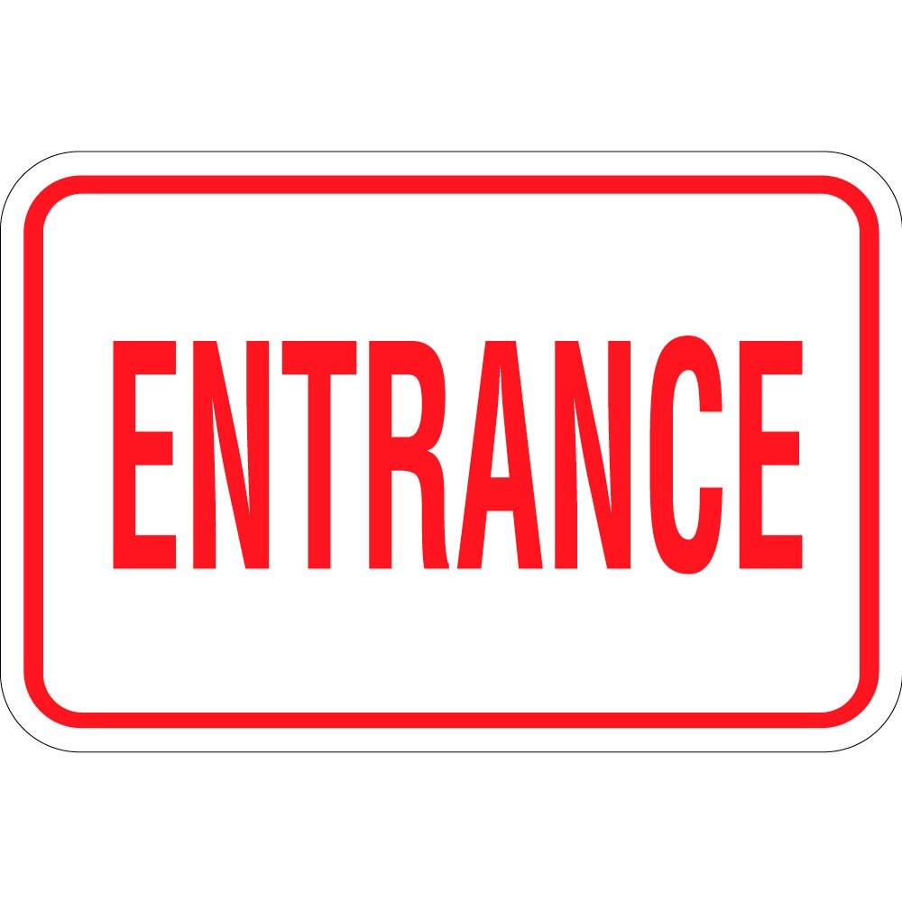 Entrance Sign OSHA Metal Aluminum Wall Door Plaque 10×14 Inch Safety Decor