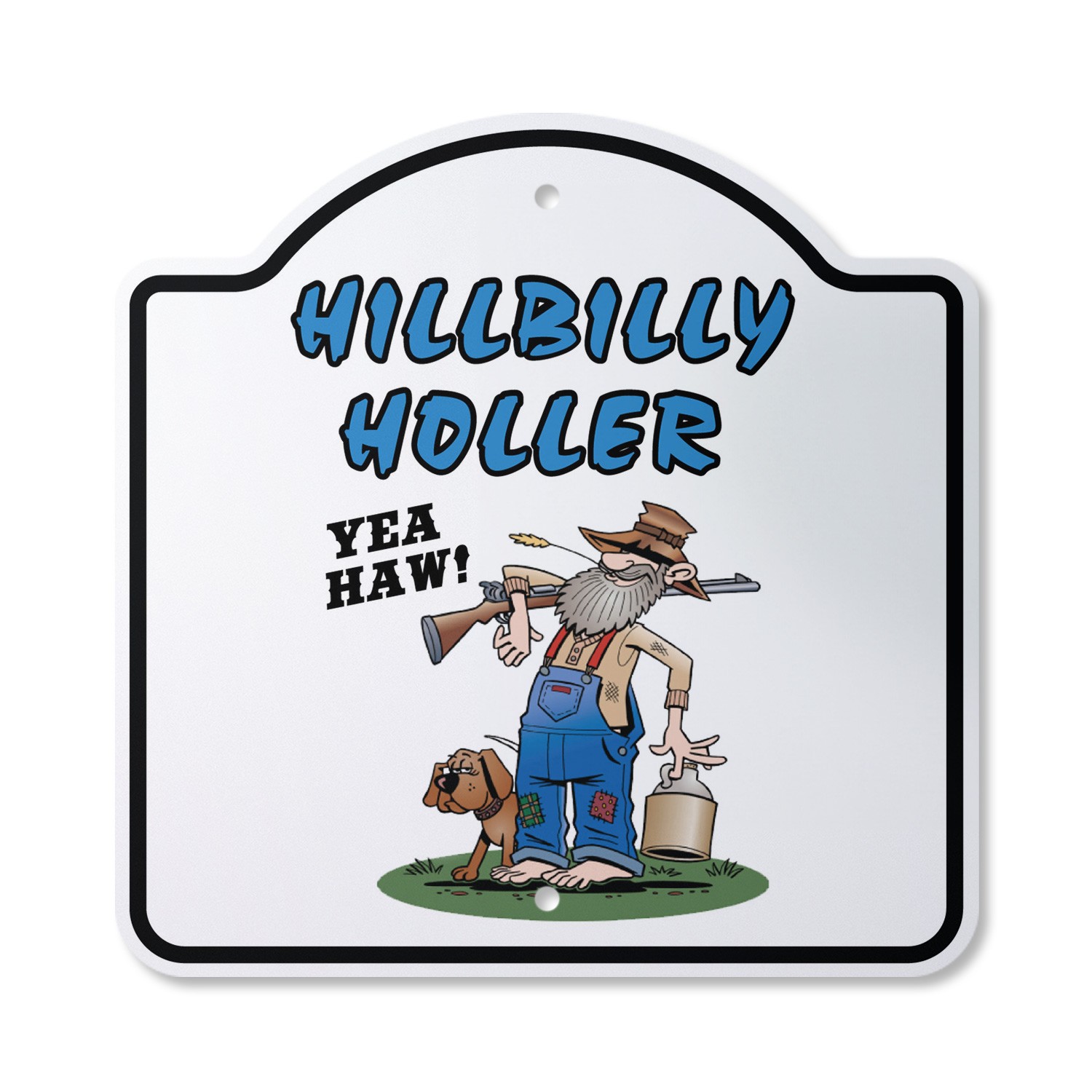 Hillbilly Holler Plastic Sign Country Music Boy Southerner Beer Mobile