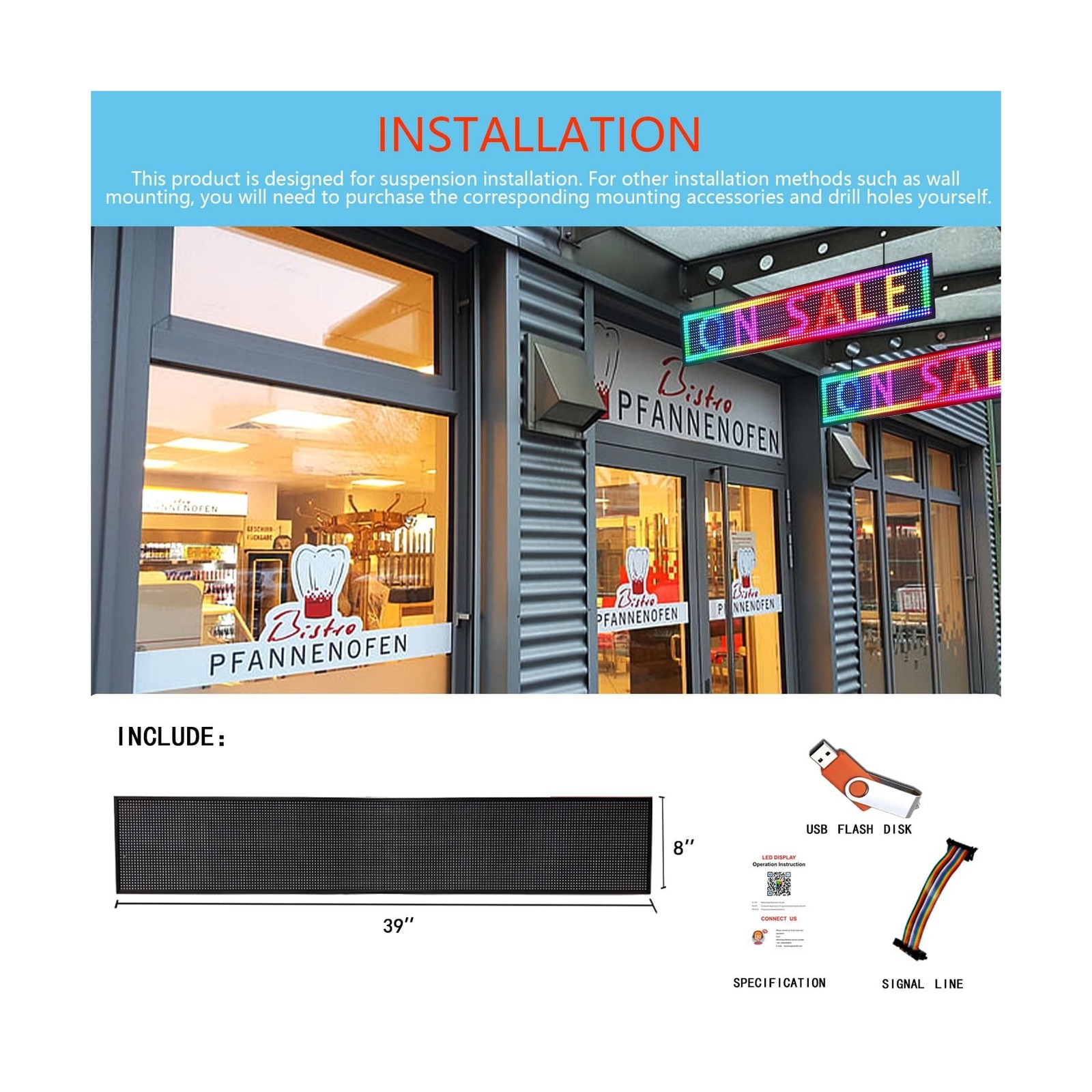 Scrolling Led Sign Programmable ,Open Neon Signs P10, Digital Electronic Mess…