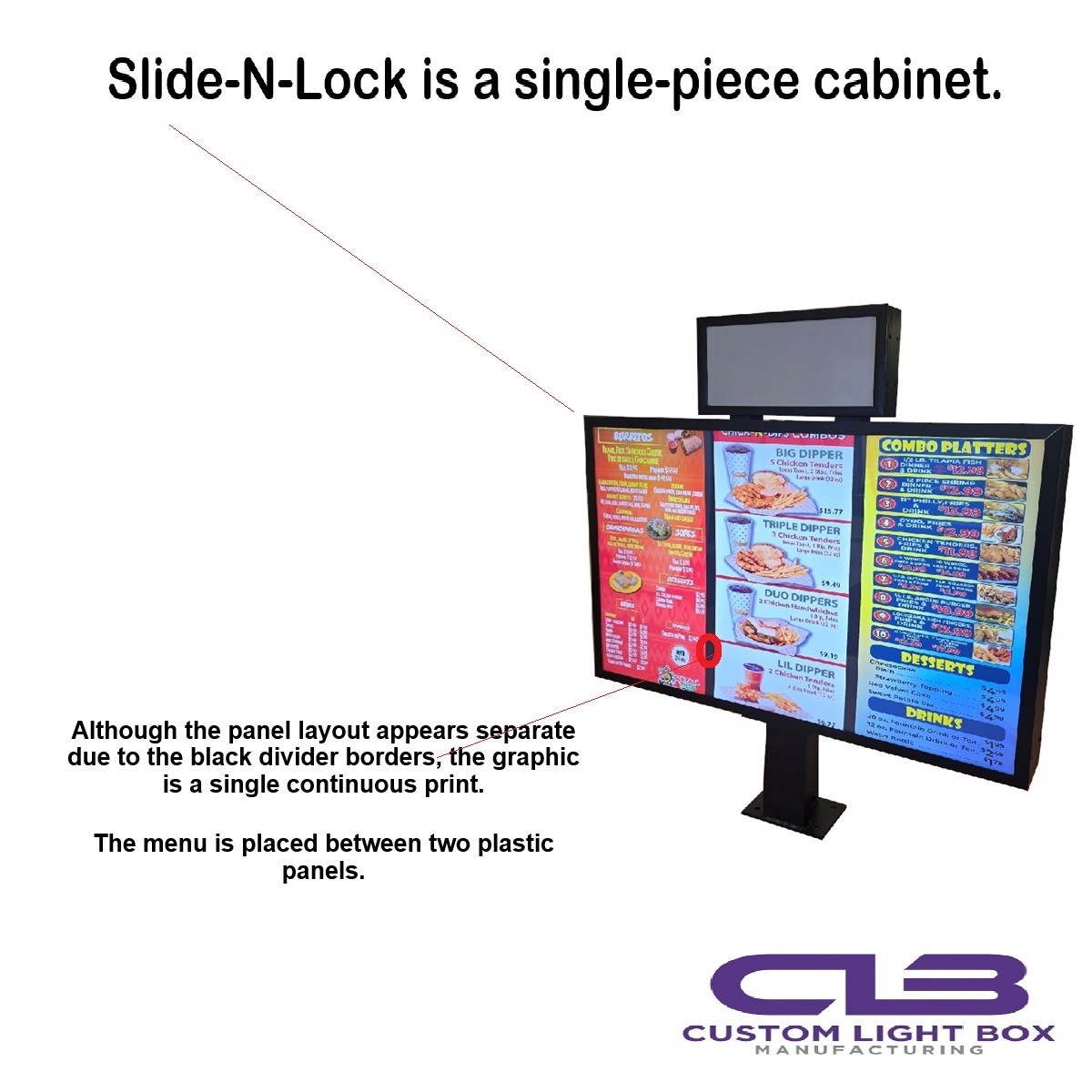 LED Menu Board & Header Box | UniLite Series Slide-N-Lock – 60 40 | HBOX-24x 12