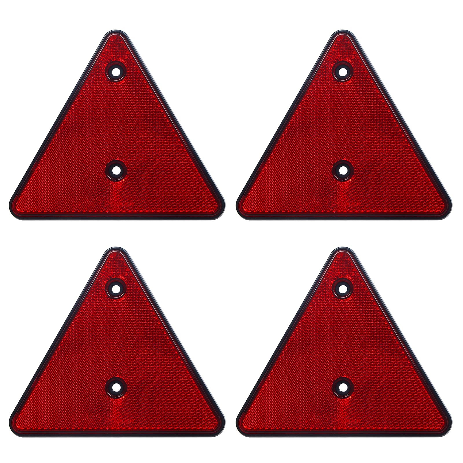 Enjoyist 4-Pack Safety Reflector Warning Sign, 6” x 5.2”, Reflective Yellow