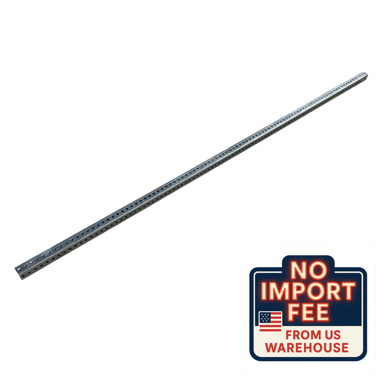 Sandbaggy 8 ft (approx.) Galvanized Square Sign Post – 1-3/4″ Wide 2pcs