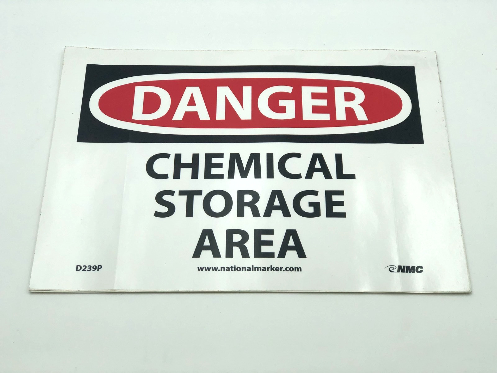 National Marker Danger Chemical Storage Area Sign Decal 5 Pck Fast Shipping