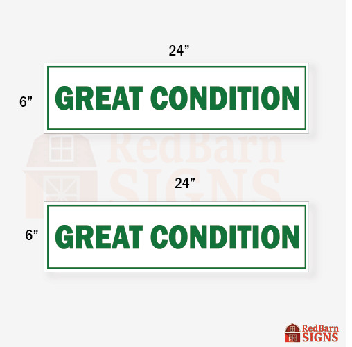 Great Condition 6″x24″ REAL ESTATE RIDER SIGNS Double Sided 2PK- Visible Durable