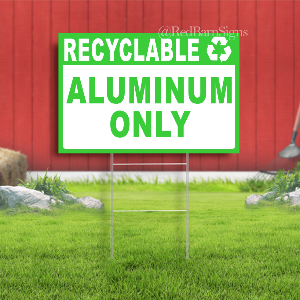 Recyclable Aluminum Only Indoor Outdoor Yard Sign with metal stakes