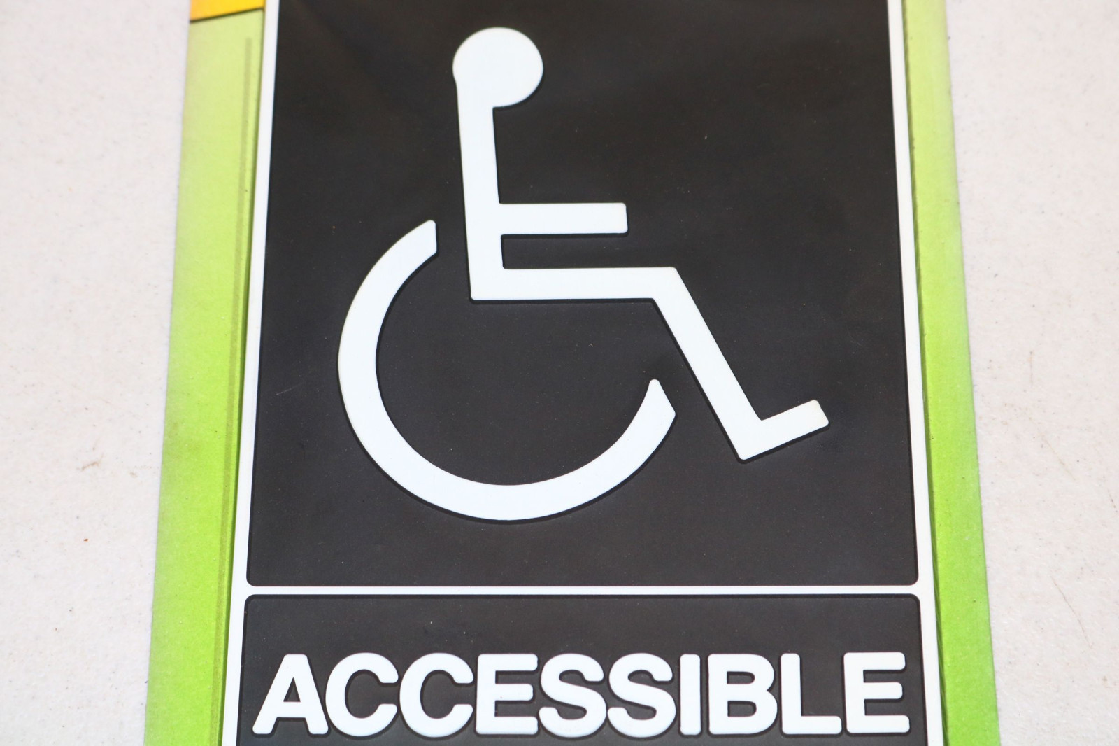 SIGN Sign ADA Braille Handicapped Accessible Restroom 6×9 New in Pack WG