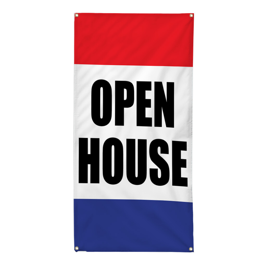 Vertical Vinyl Banner Multiple Sizes Open House Business Outdoor