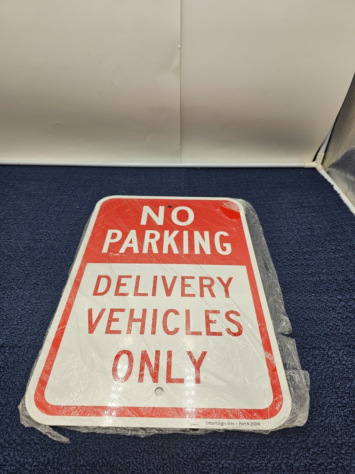 SmartSign 2KDW 12″ x 18″ No Parking Delivery Vehicles Only Sign Aluminum