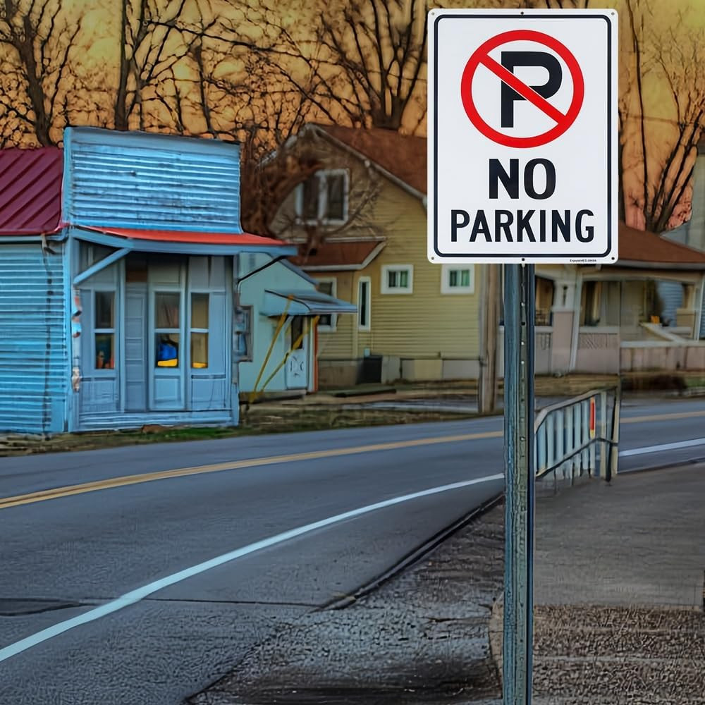 4 Pack No Parking Sign, 14″ X 10″ .040 Rust Free Aluminum – Reflective, UV Prote
