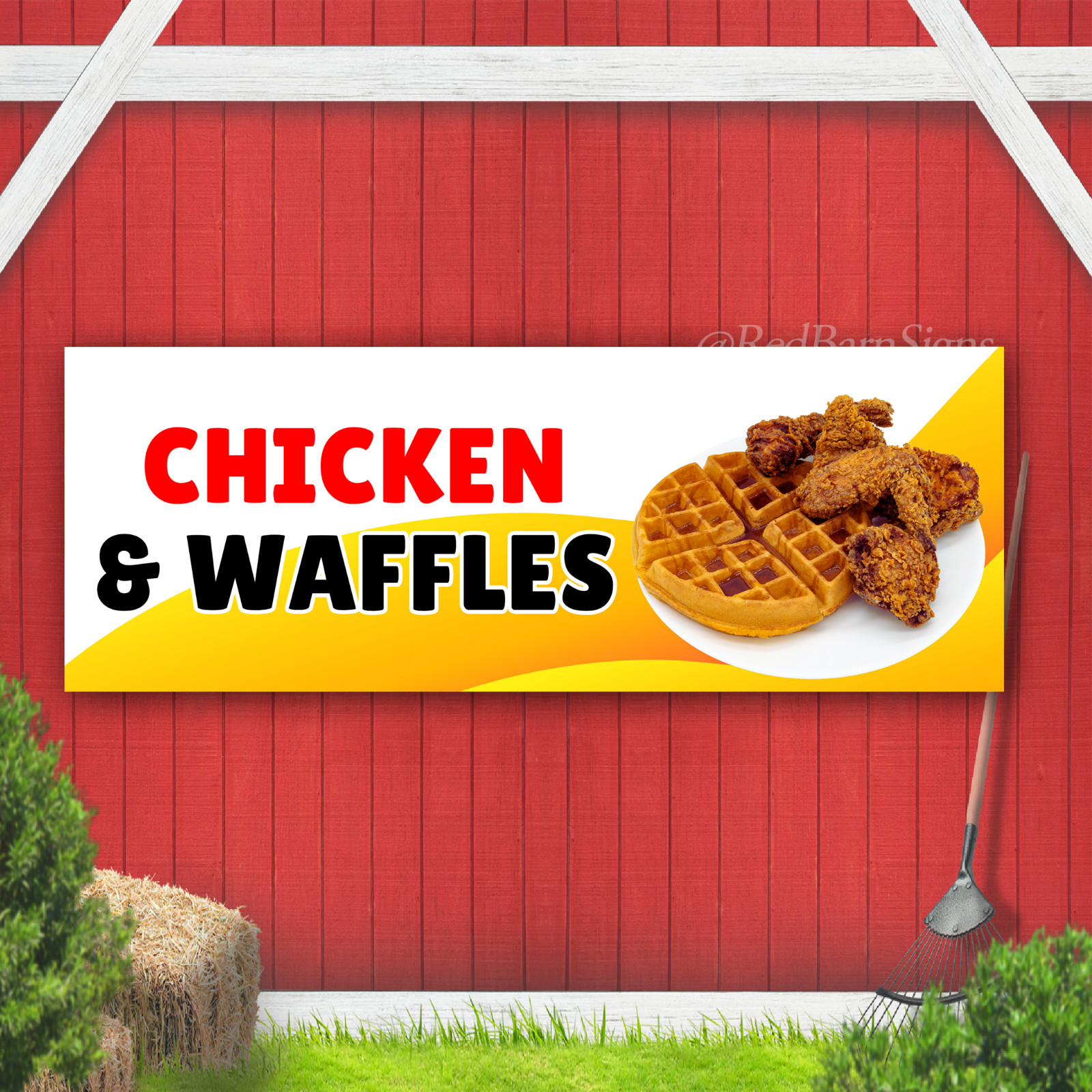Chicken & Waffles Indoor Outdoor Vinyl Banner Design