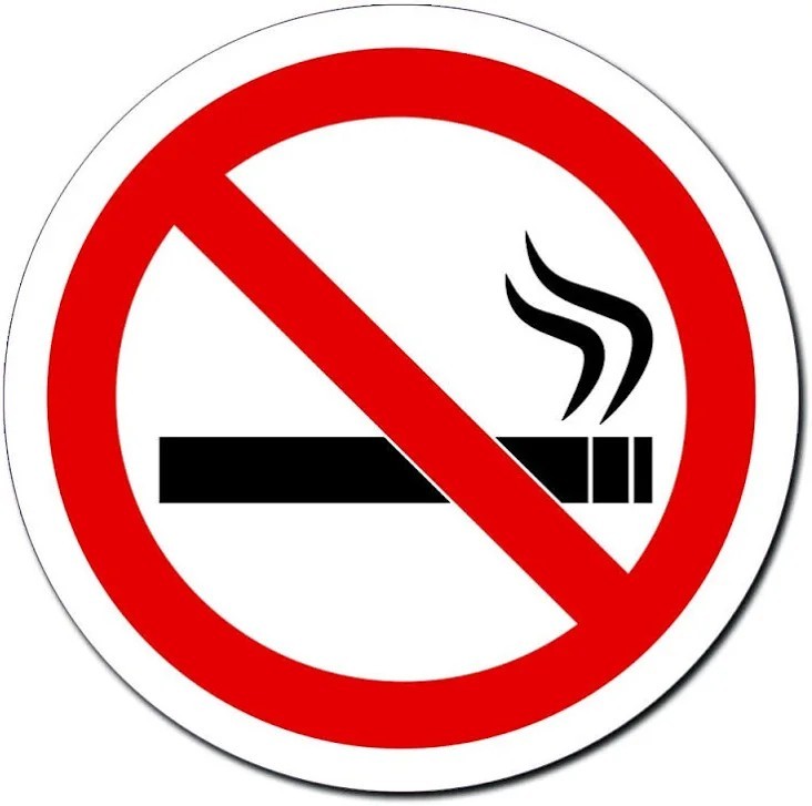 🚭 No Smoking Sticker Round Circle 1″Inch Diameter 296 Ct Pack Lot Decal Symbol