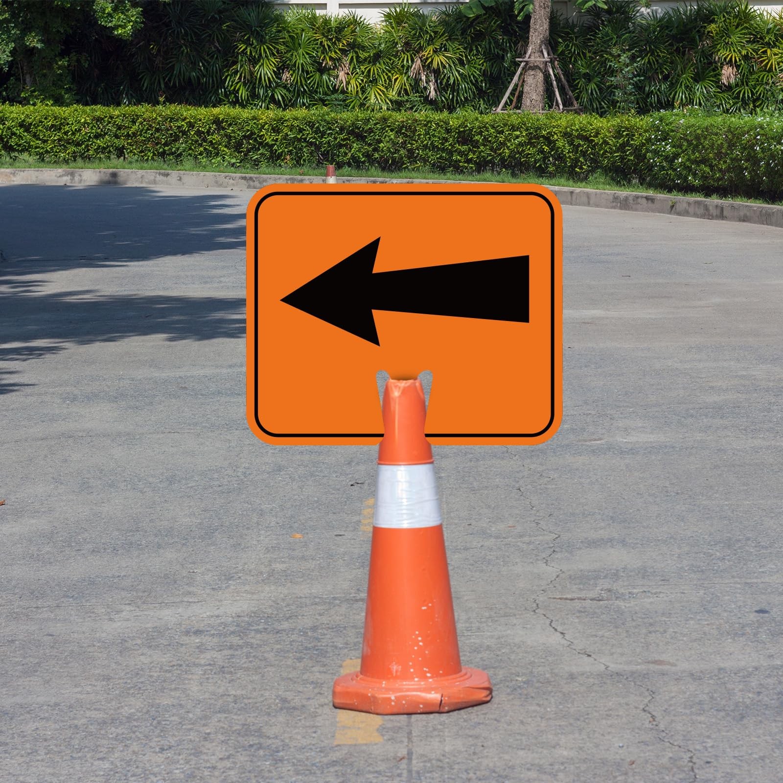 4pcs Reversible Arrow Signs for Traffic Safety Cone 12.6×10.4in Waterproof Wa…