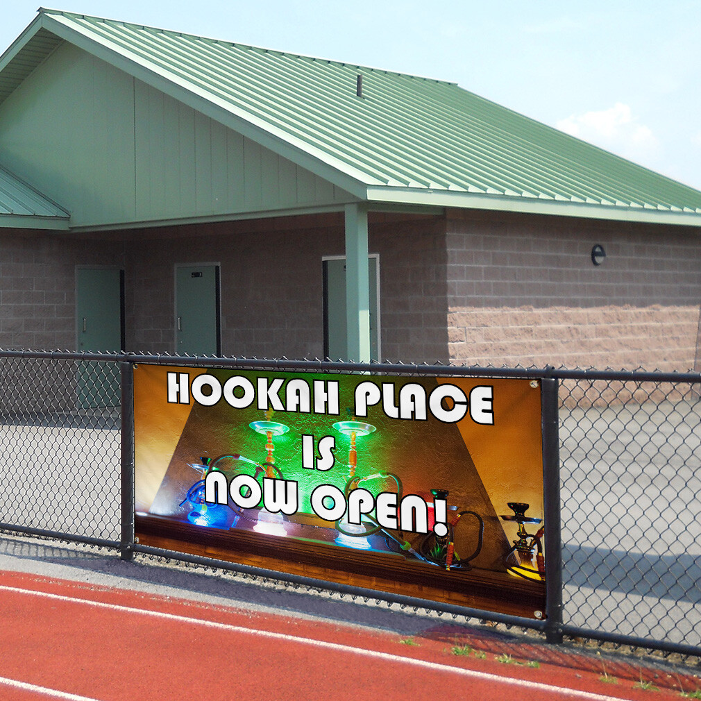 Vinyl Banner Multiple Sizes Hookah Place Is Now Open Business Outdoor