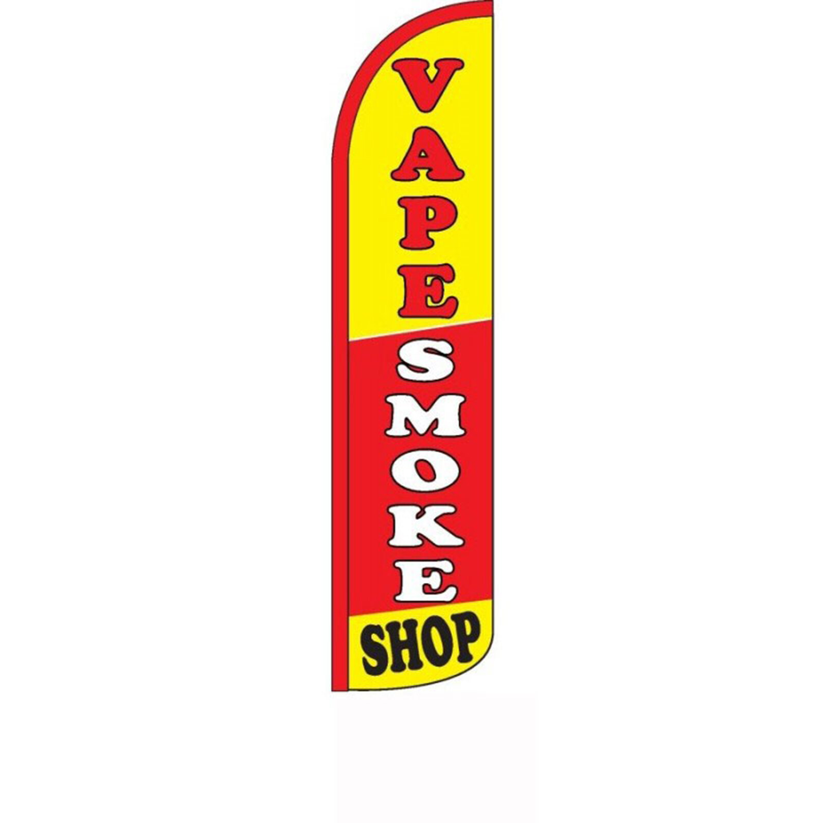 Vape Smoke Shop 2 1/2 ft X 11 1/2 ft Windless Swooper Flag