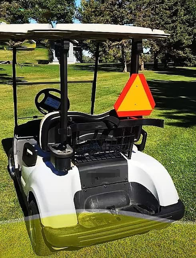 Slow Moving Vehicle Triangle Sign Mounting Kit for Golf Cart Includes 1 Tractor