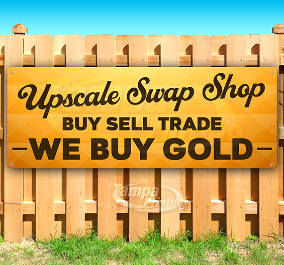 WE BUY GOLD Advertising Vinyl Banner Flag Sign Many Sizes USA