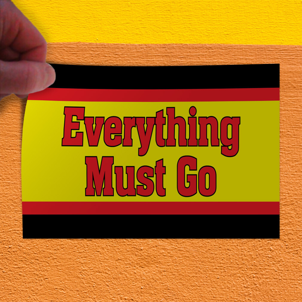 Decal Stickers Everything Must Go Advertising Printing Vinyl Store Sign Label