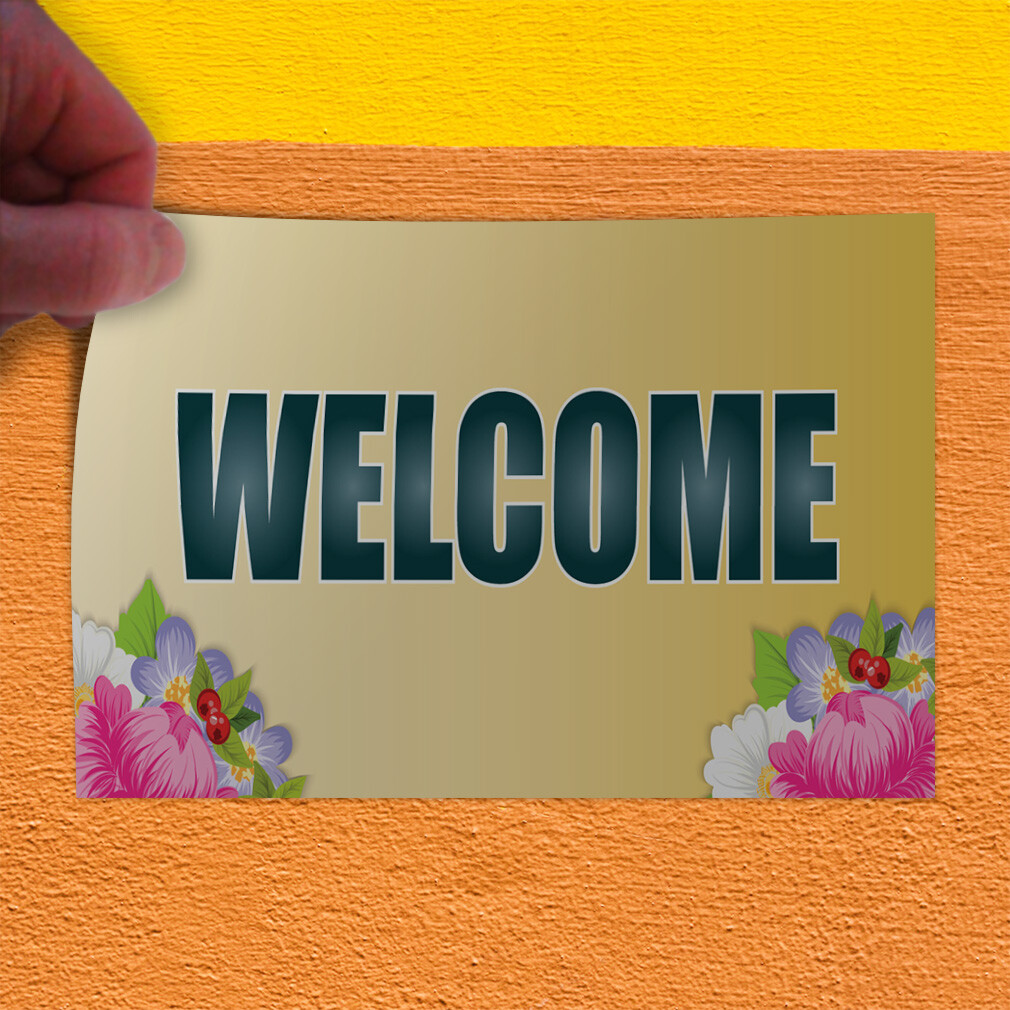 Decal Stickers Welcome Outdoor Advertising Printing A Vinyl Store Sign Label