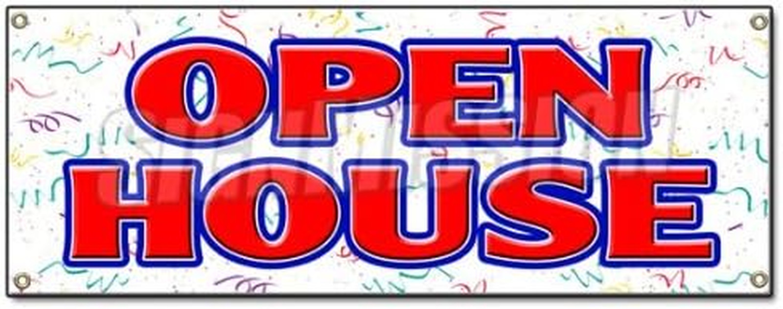 Open House Banner Sign for Sale Broker Apartment Home House Real Estate Agent