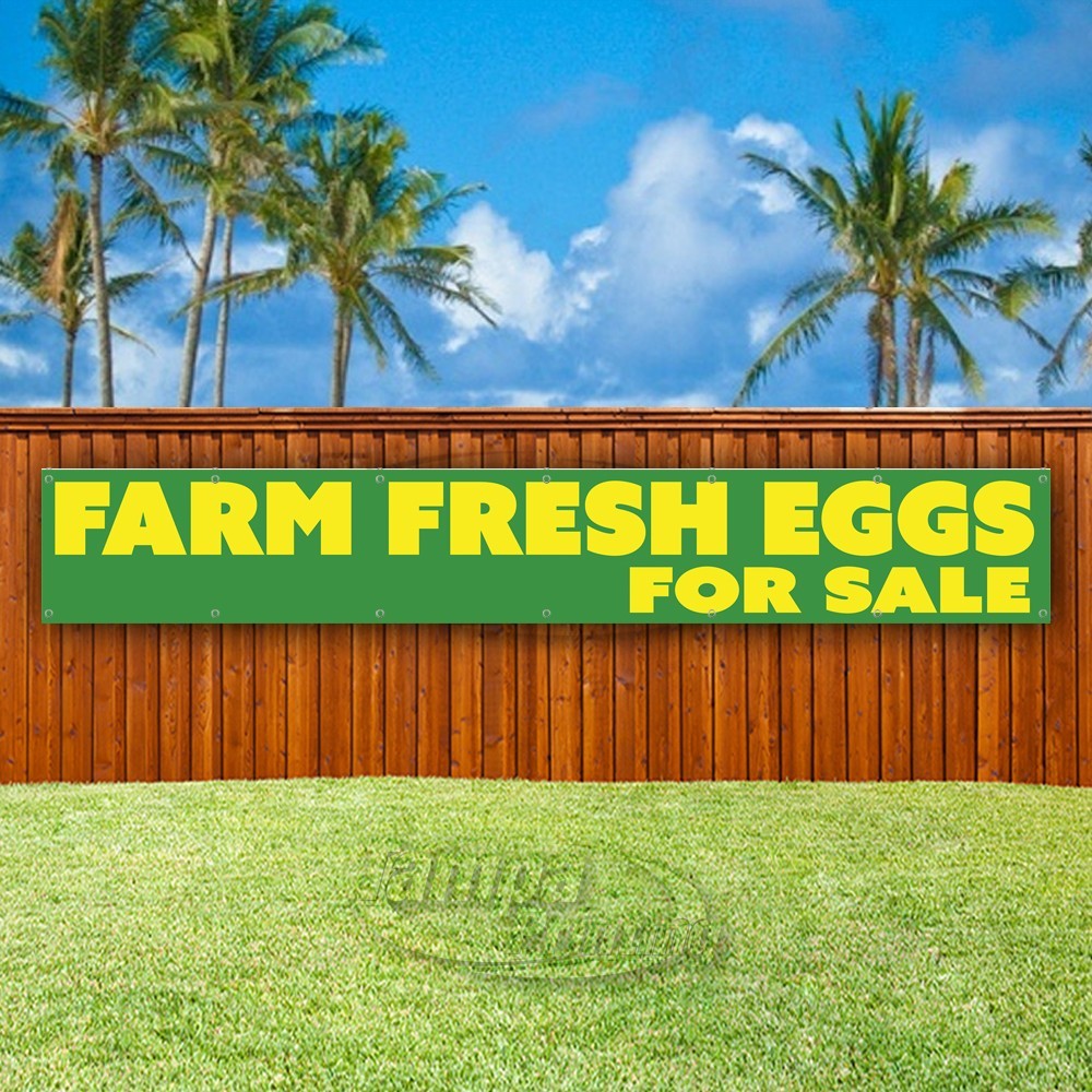 FARM FRESH EGGS FOR SALE Advertising Food Vinyl Banner Flag Sign USA XL01759