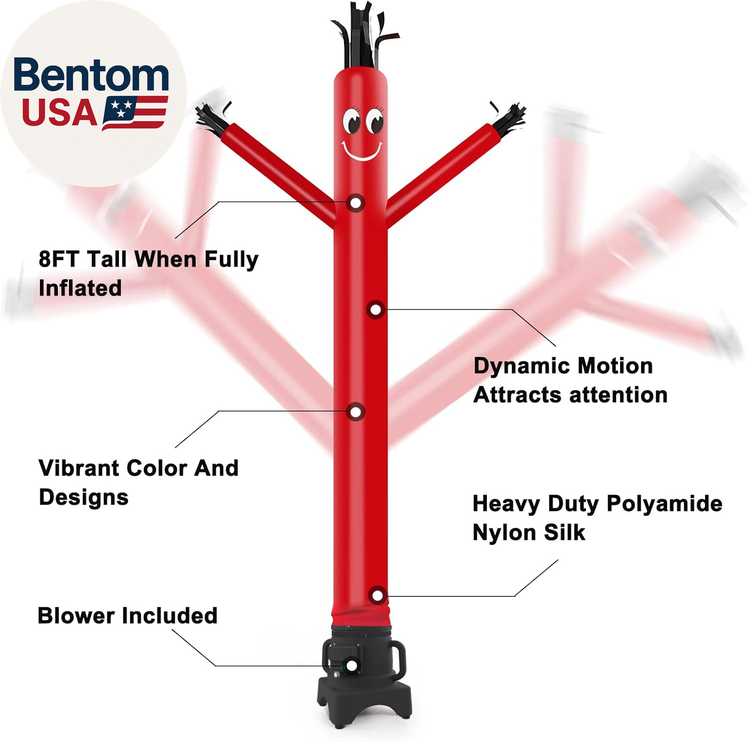8FT Fly Puppet Dancer with 1/3Hp Blower Complete Set (RED)