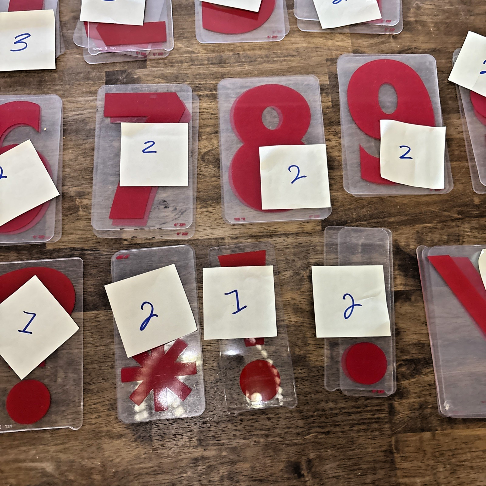 Lot of 253 6” Zip Marquee Zip-A-Tone Sign Board Letters Numbers Rigid Back Red