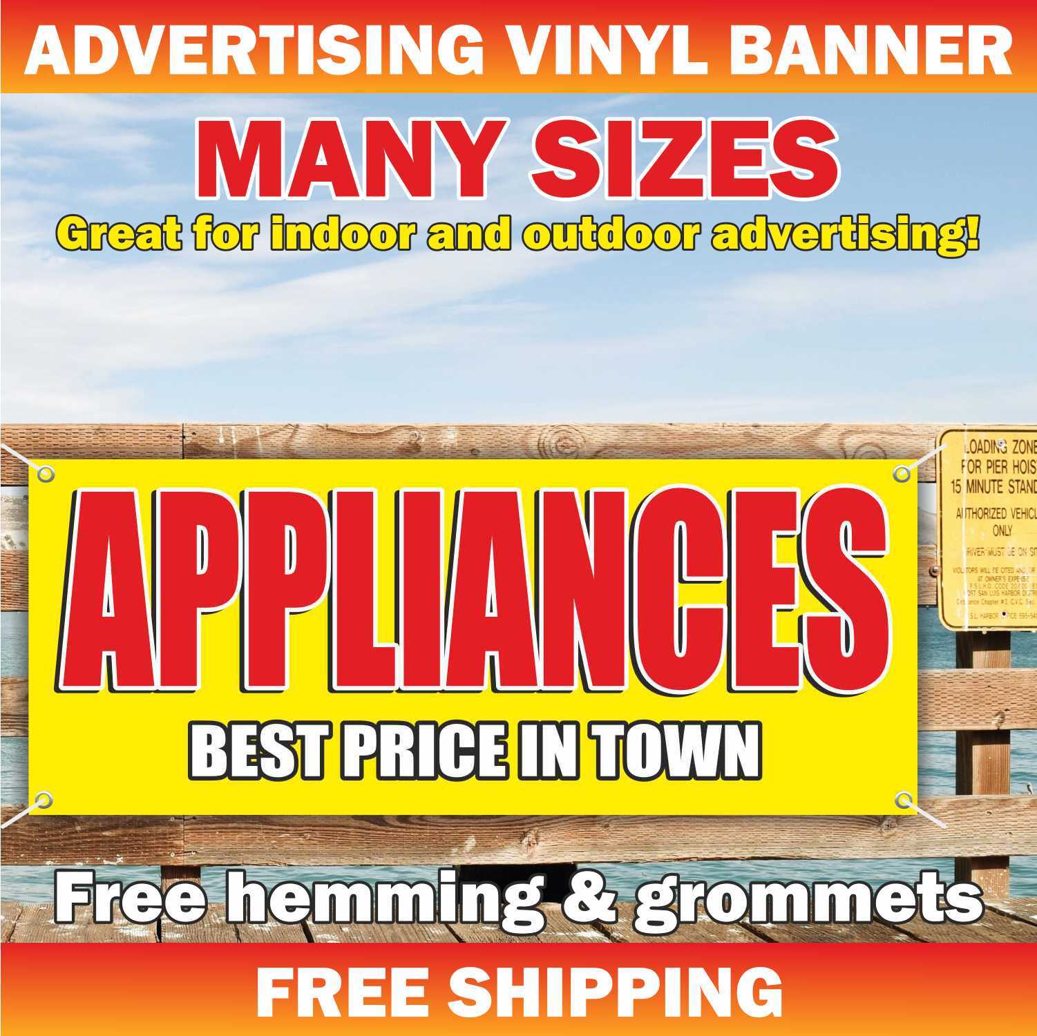 APPLIANCES Advertising Banner Vinyl Mesh Sign Repair Sale New Home Electronics