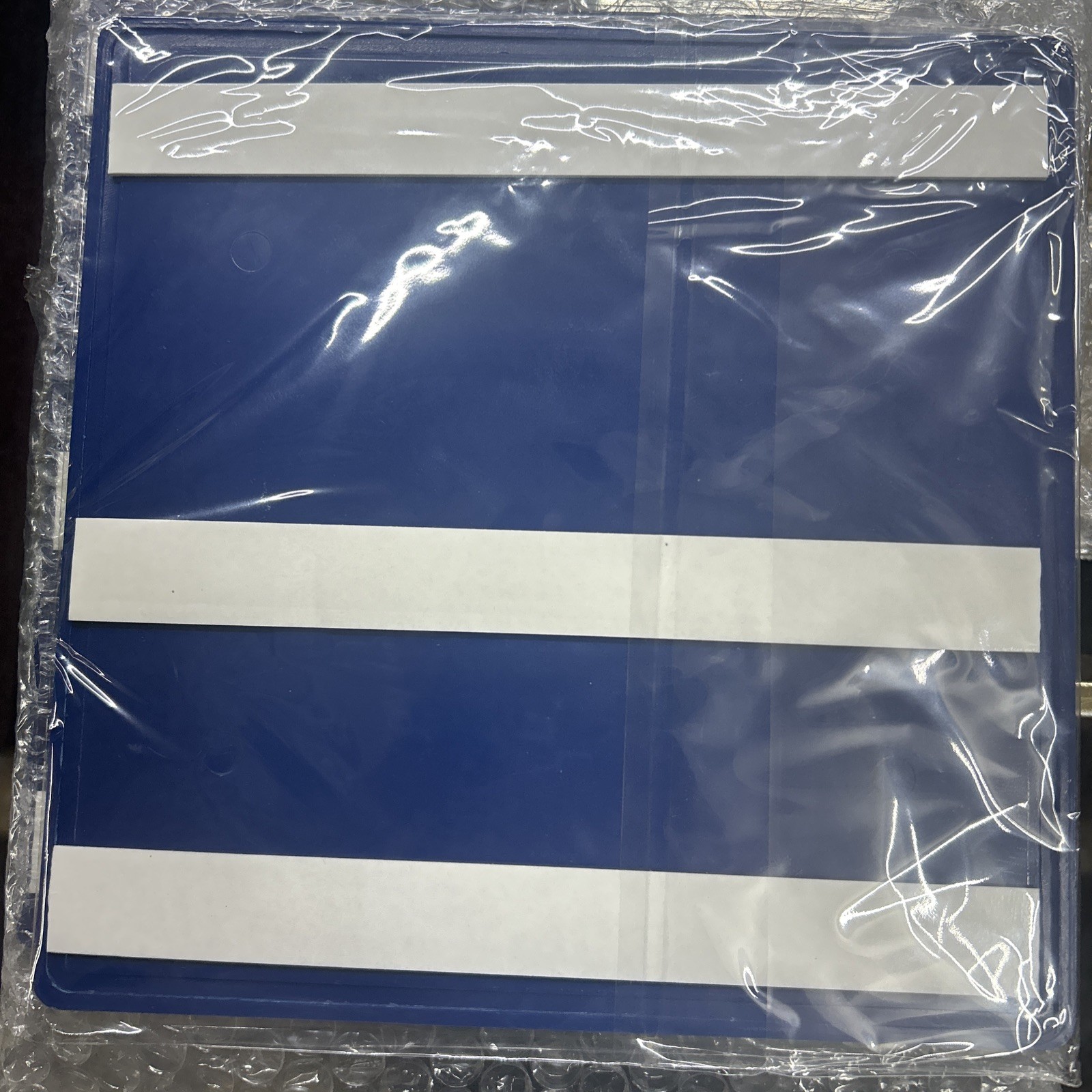 (Qty 3) Emergency Communication Sign 8″x8″ Plastic Blue (Pack Of 3)