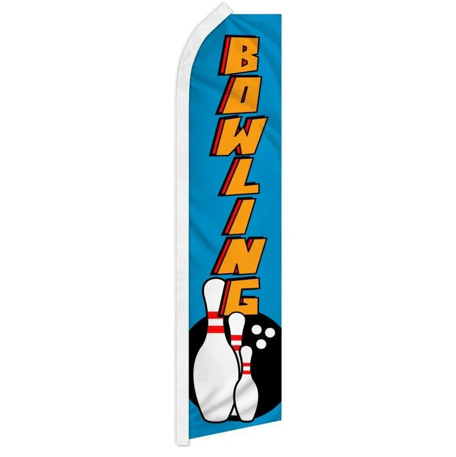 Bowling Swooper Advertising Banner Flag for Bowling Alleys & Sport Arcades