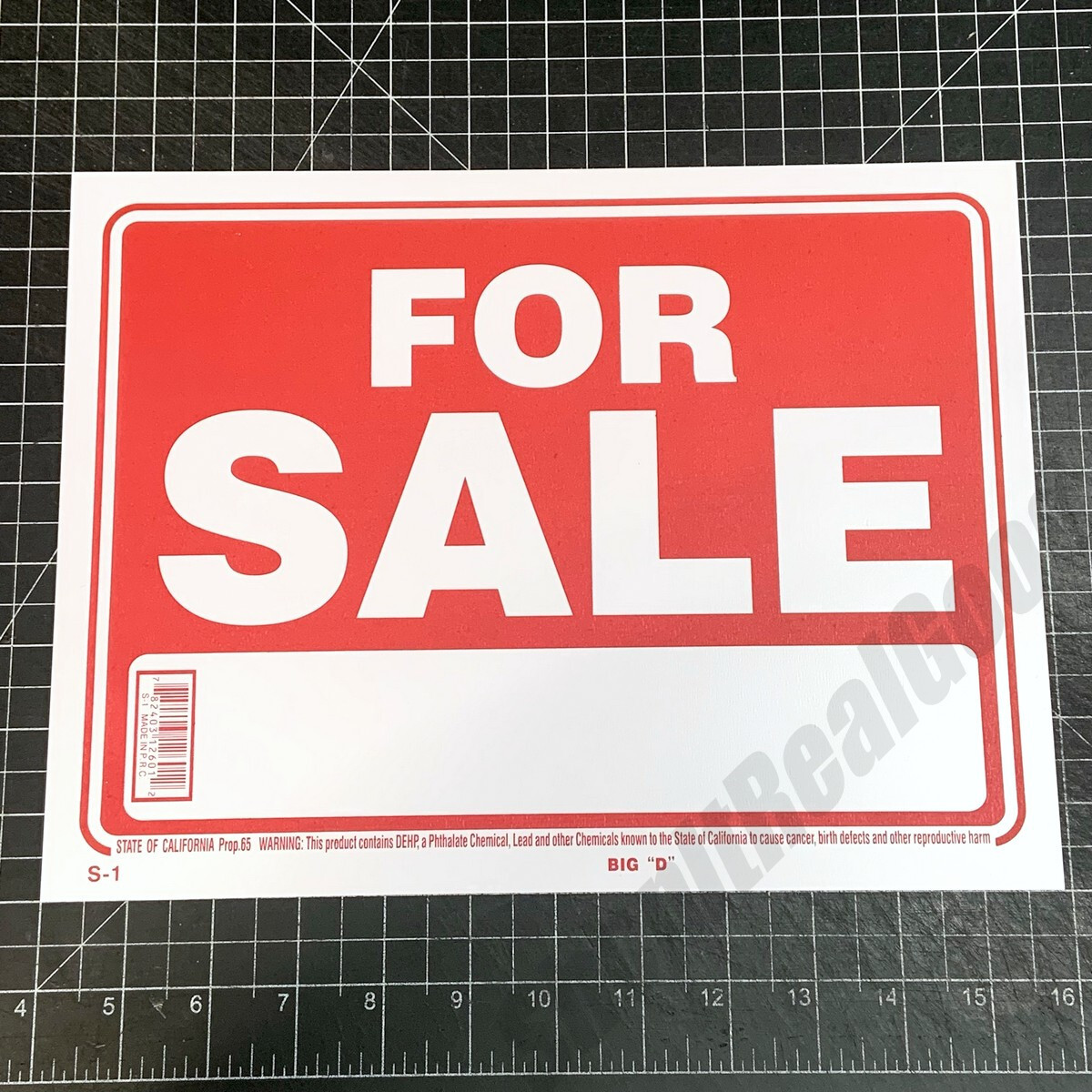 9″ x 12″ in FOR SALE SIGN Plastic Signage Ads Car Window Advertisement Red White