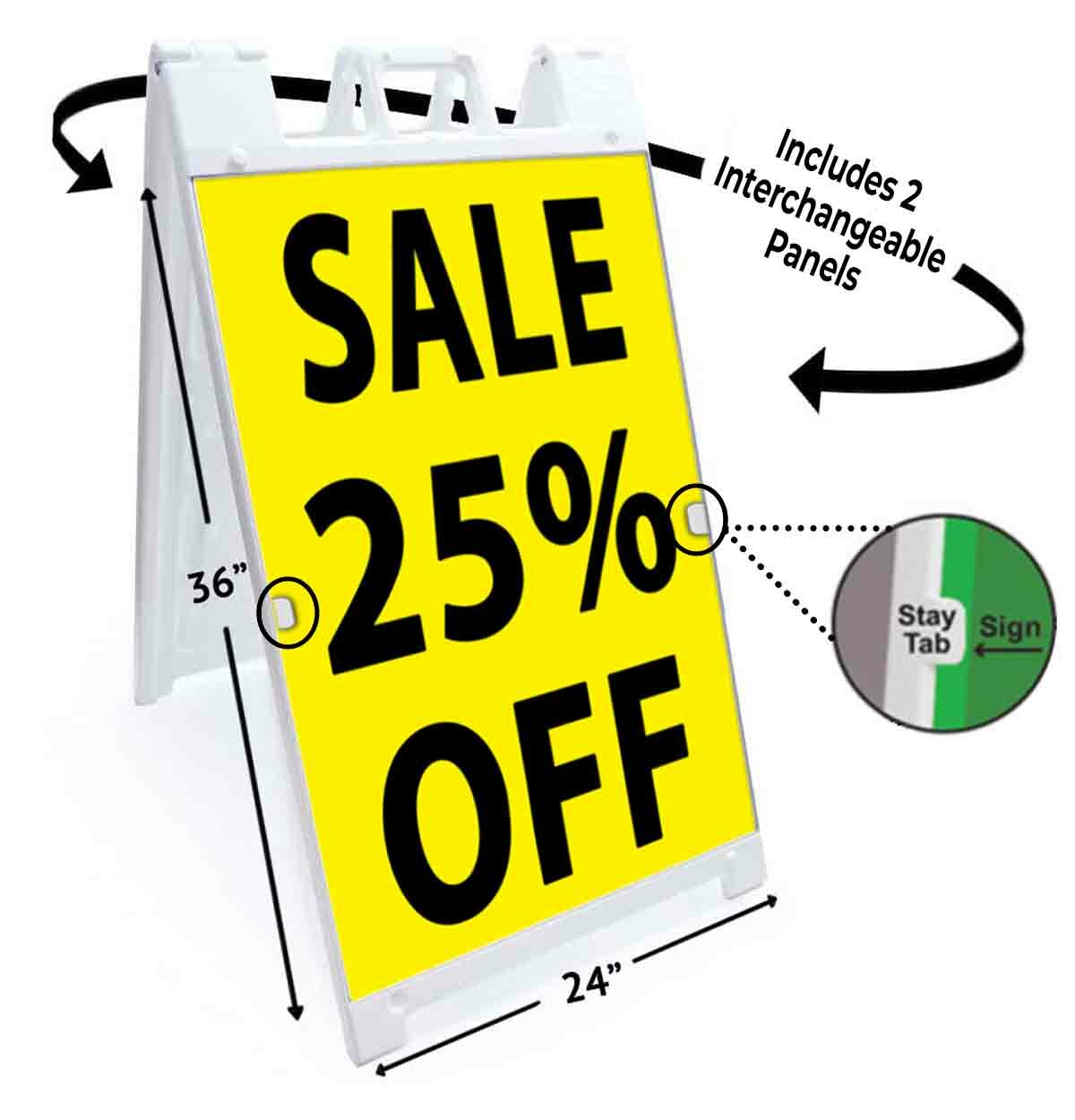 SALE 25% OFF Signicade 24×36 A Frame Sidewalk Sign Double Sided OFFER