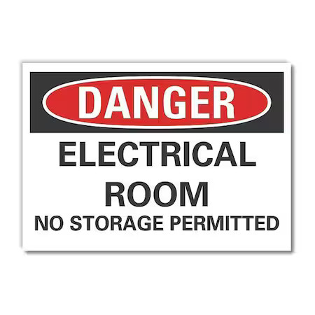 Lyle Lcu4-0550-Ed_14X10 Danger Sign, 14″ W, 10″ H, 0.004″ Thickness,