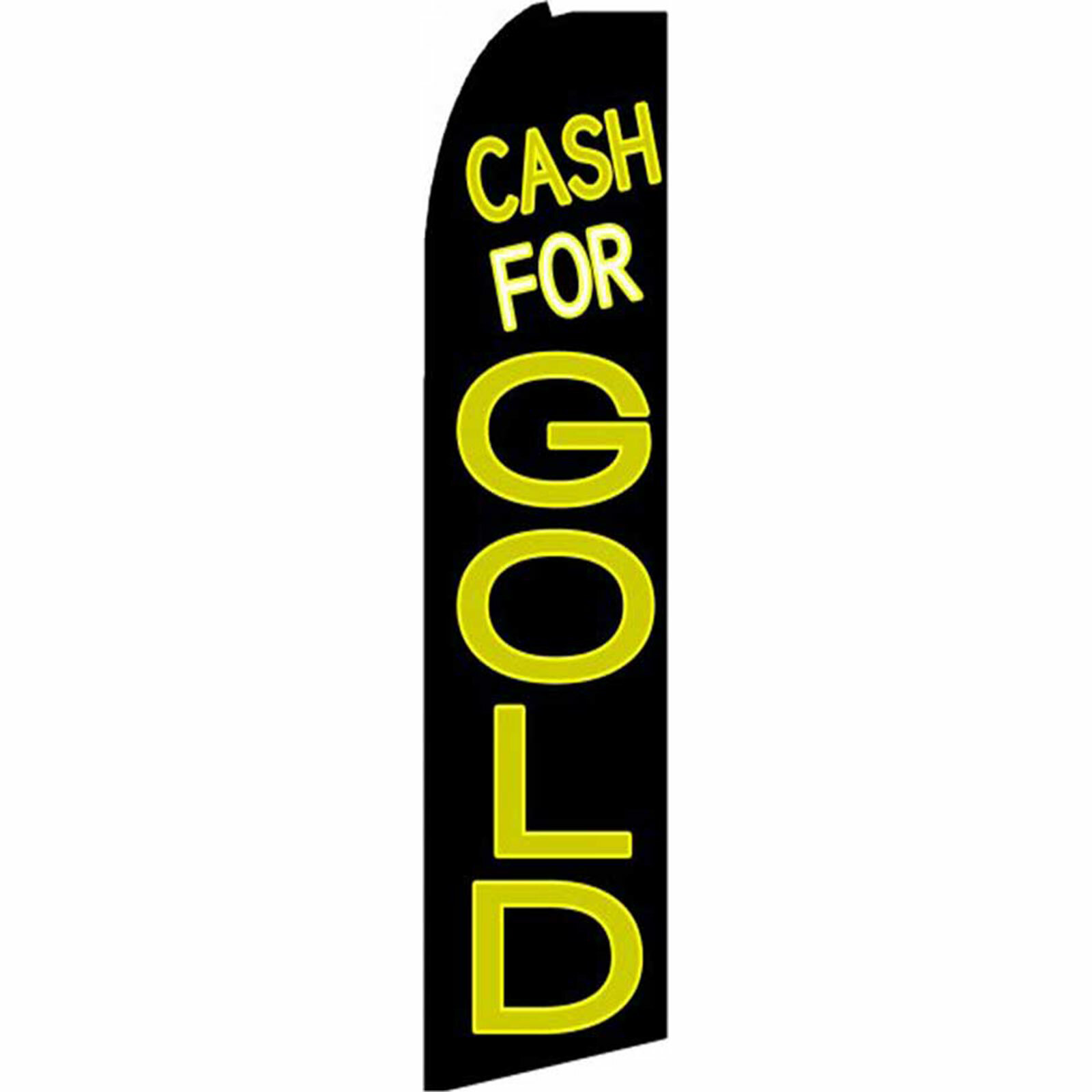Cash For Gold Flag Flutter Feather Banner Swooper Advertising Bundle COMPLETE