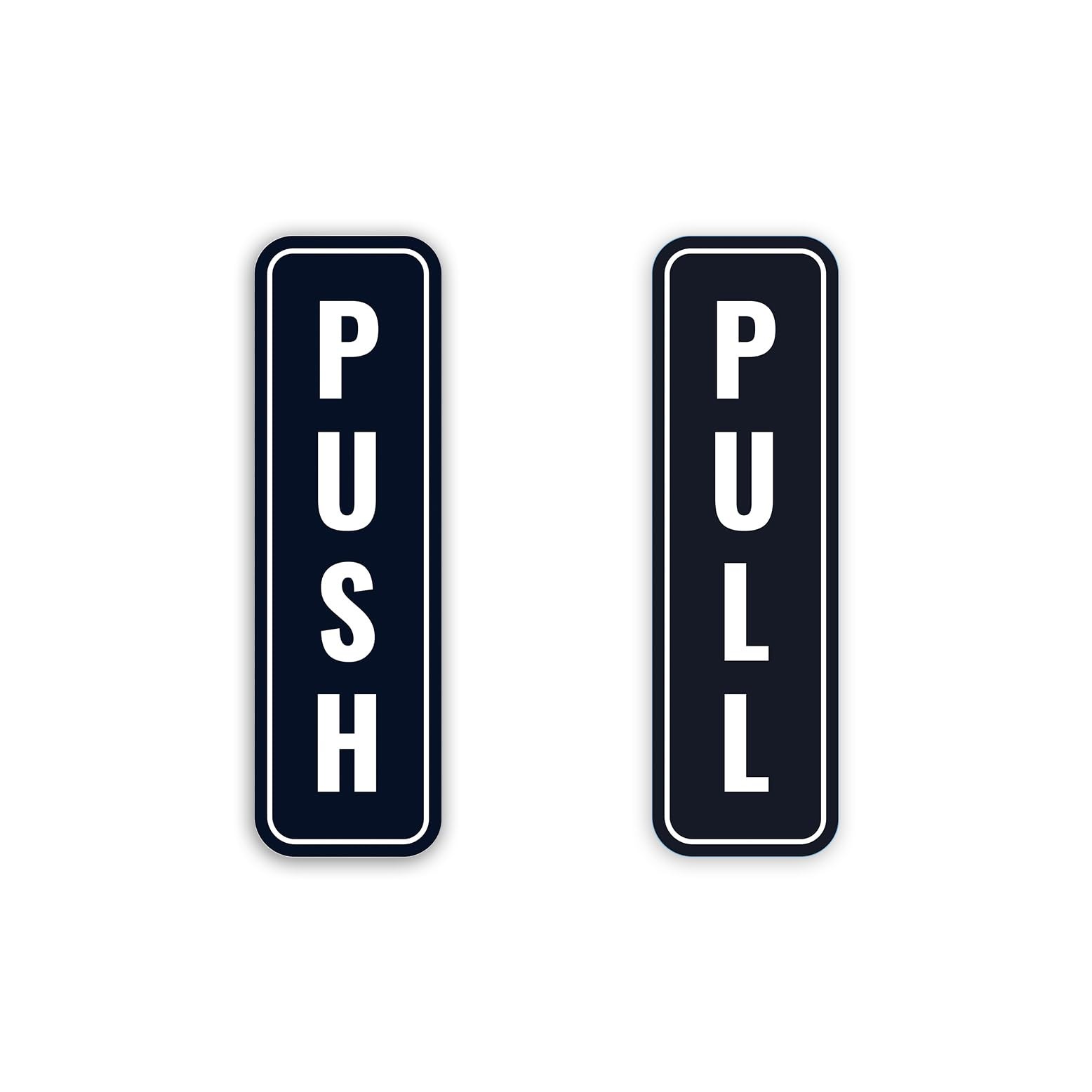 4PC Business Door Sign Bundle Please Use Other Door Plus Push Pull Signs Silver