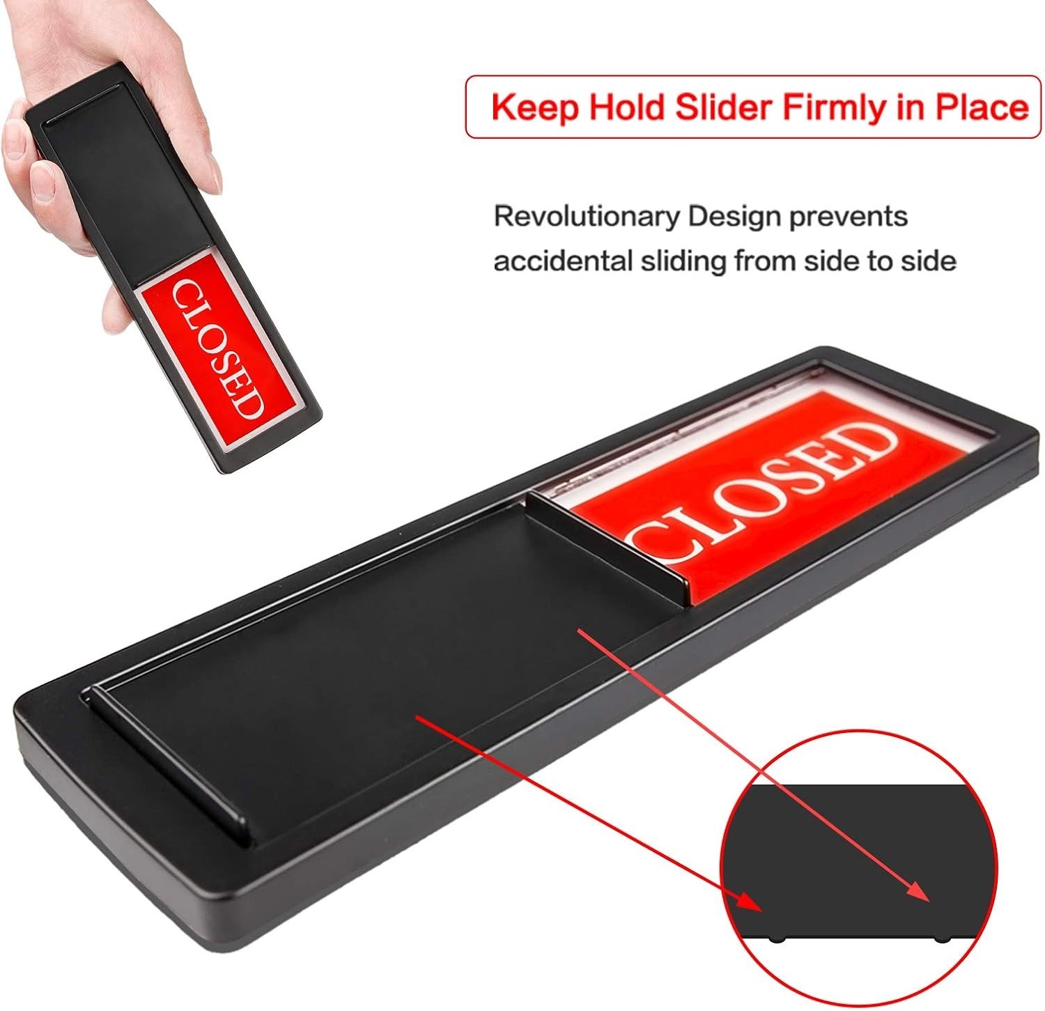 Stylish Open/Closed Sliding Door Sign for Businesses