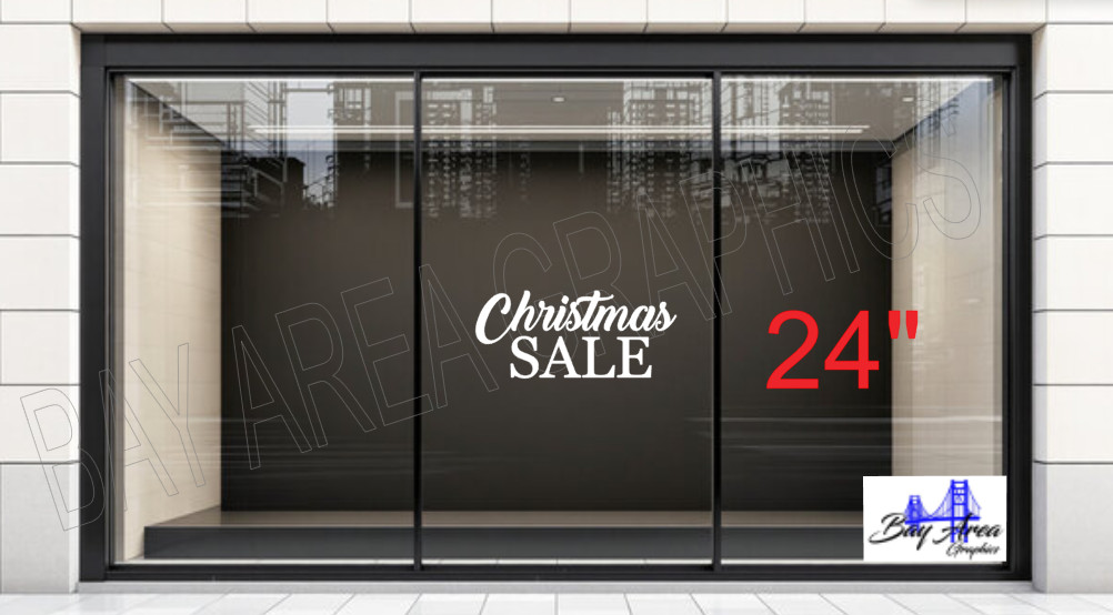 Christmas SALE Window Sticker Retail Store Vinyl Sign Oracal 651 Graphic