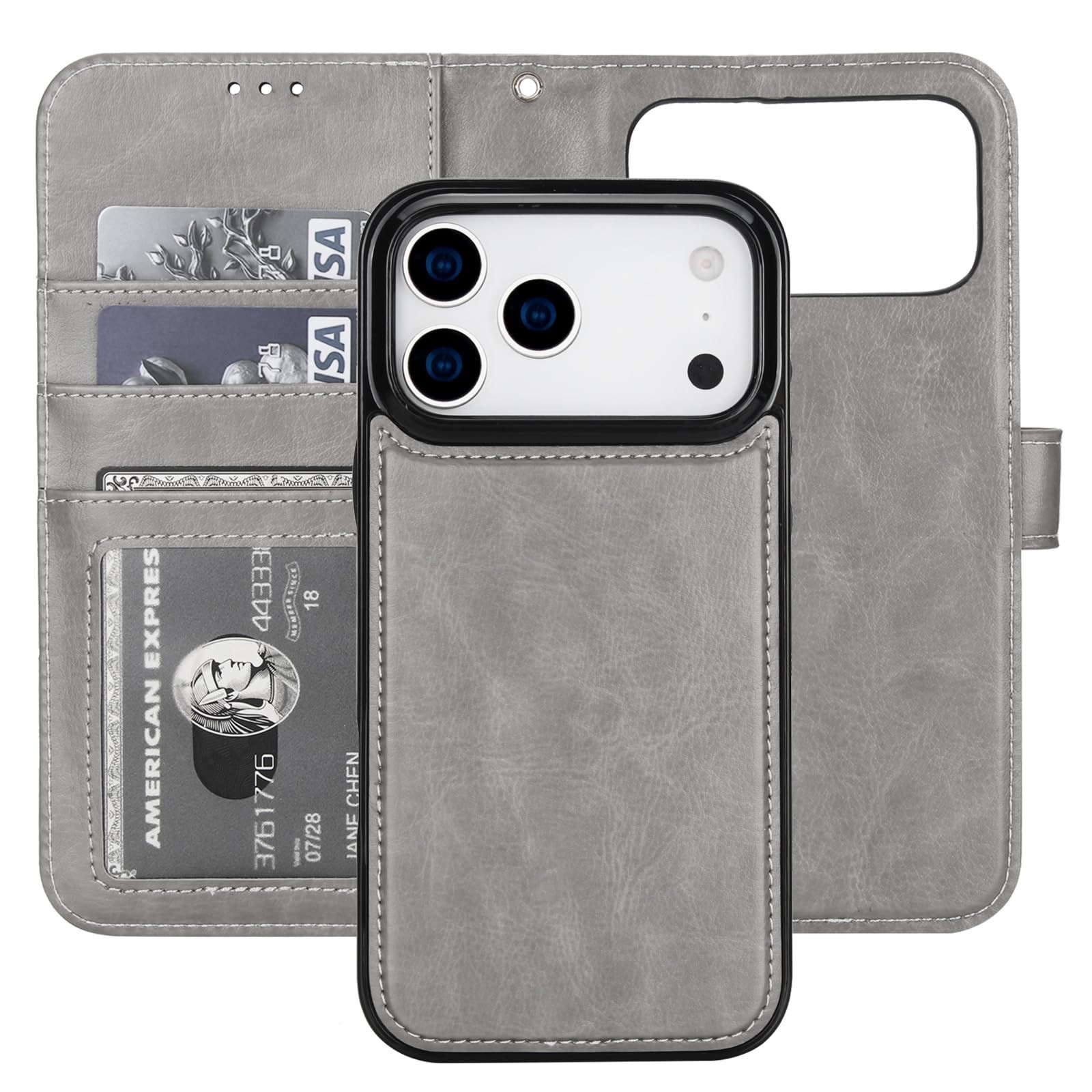 Bocasal Detachable Wallet Case for iPhone 17 Pro Max RFID Blocking Card Slots…